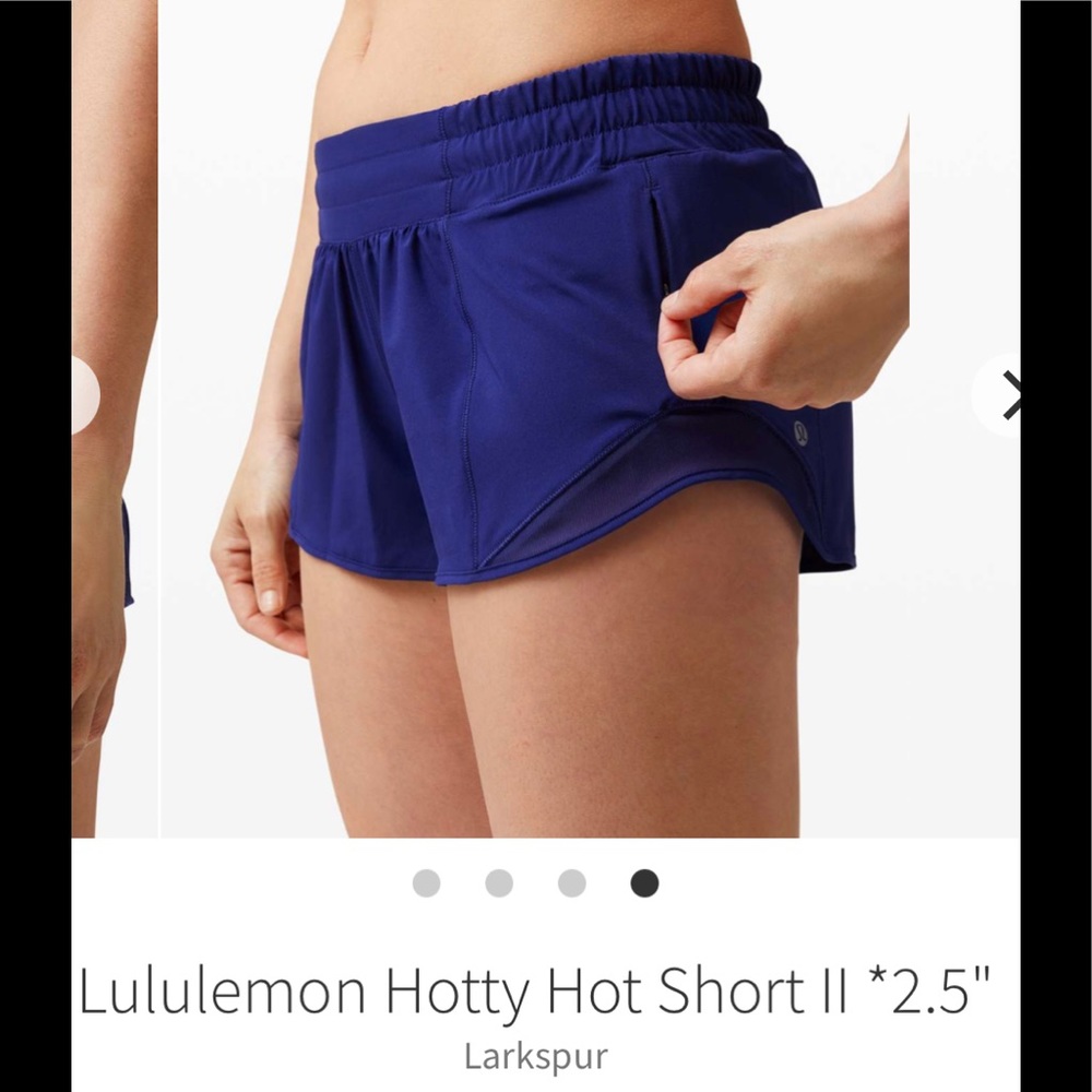 Lululemon Larkspur Hotty Hot Shorts NWT